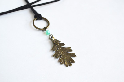 Oak Leaf Necklace, Autumn Necklace, Fall Jewelry, Leaf Necklace