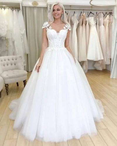 Off the Shoulder Ball Gowns Wedding Dresses with Lace