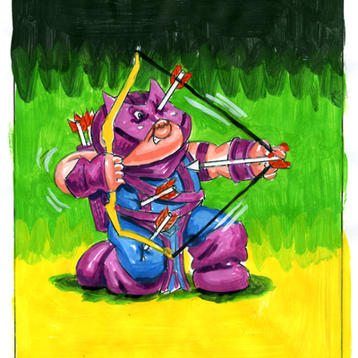 Hawk ivan / avenge jerry color rough - marveless kids series 1 2019 - Thumbnail 1