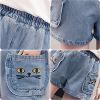Harajuku new cat denim shorts - Thumbnail 3
