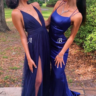 Royal blue long prom dresses under 100 for women - Thumbnail 5
