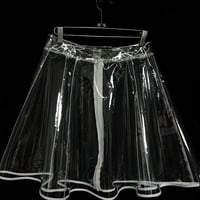 Harajuku clear crystal PVC skirt - Thumbnail 2