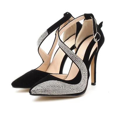 Diamonds Women Fashion Pointed Toe High Heels Shoes G-2981