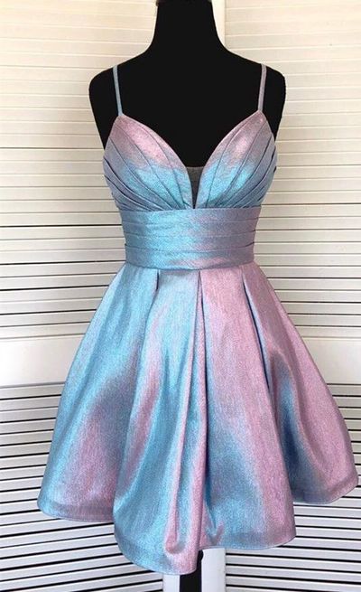 A-Line Sparkly Satin Short homecoming dresses,Back to School Dresses,Cocktail Party Dresses
