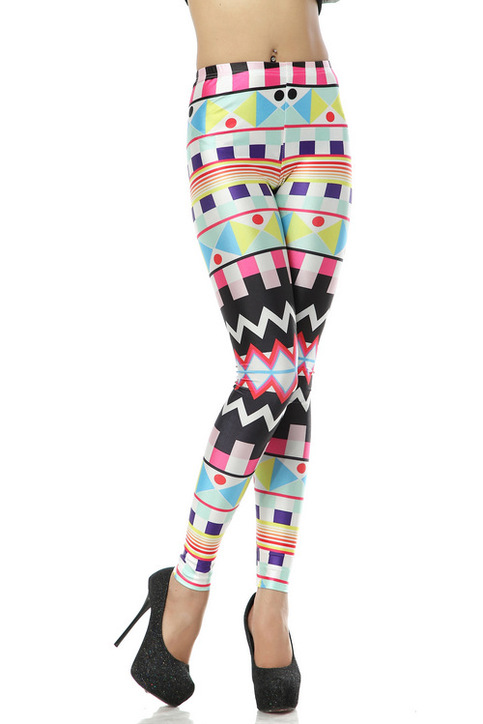 Geometrical Color Leggings