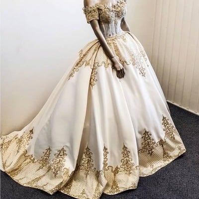 Luxurious off the shoulder prom dresses birthday dresses quinceanera  - Thumbnail 4