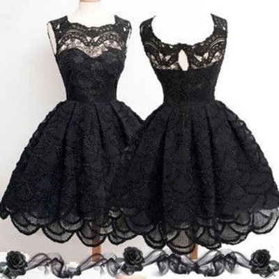 Vintage Black Homecoming Dresses Prom Dress