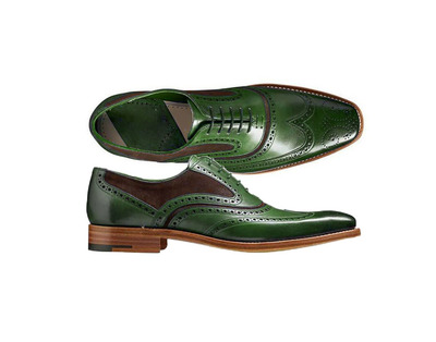 Handmade Green Black Wing Tip Brogue Lace Up Shoes Designing Leather Shoes, Stylish Dress Formal Shoes