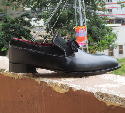 Handmade Black Suede Leather Shoes, Men's Loafers Moccasin Dress Shoes