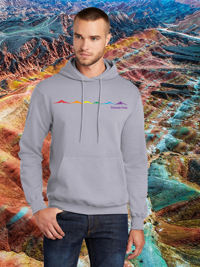 Mountain Pride. Denver Pride Silver Hoodie