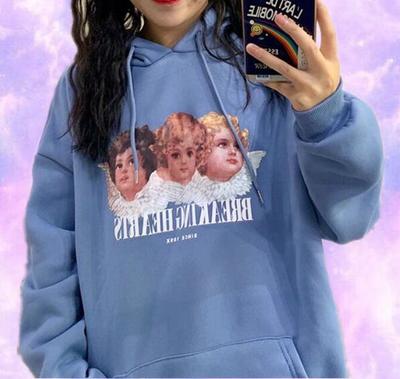 Angels Breaking Hearts Printed Hoodies