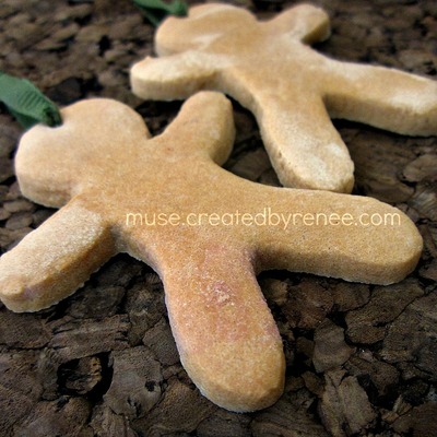 Salt Dough Cookie People Paintable Ornaments, Set of 2