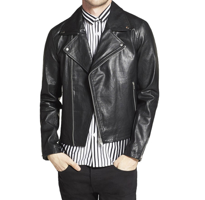 New Fashion Genuine Leather Biker Jacket, Leather Jacket for Men's