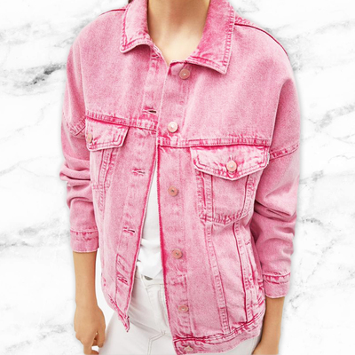 PINKY MID WASH DENIM JACKET