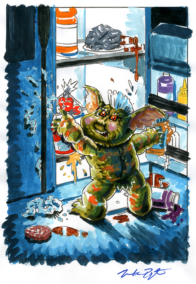 Grem LYNN / Late Night ZACK Color Rough - Horrorible Kids - Series 4 2019