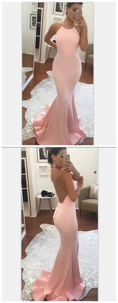 Pink Prom Dresses,Mermaid Prom Dresses,Girly Prom Dresses,SImple Prom Dress,Cheap Prom Dresses,Evening Dresses,Cute Prom Dress,Backless Prom Dress,147