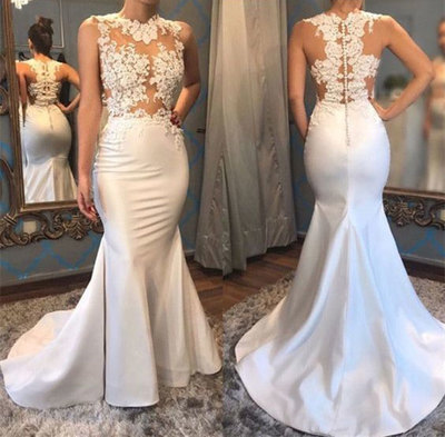 Mermaid Wedding Dresses Bridal Gowns with Appliques