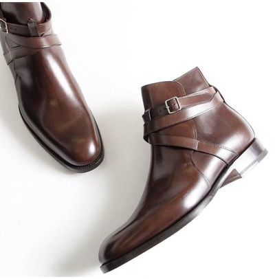 Jodhpurs Ankle Boot, Men's Handmade Leather Buckle Boots For men's Boot