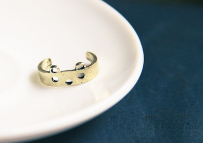 SALE - Kawaii Retro Cute Lil' Bear Ring (Gold)