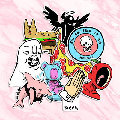 Mystery sticker pack