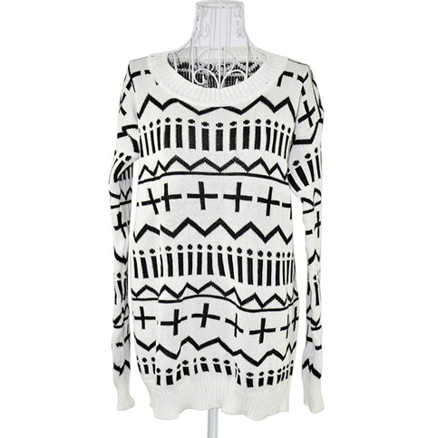 Long Sleeve Cross Sweater