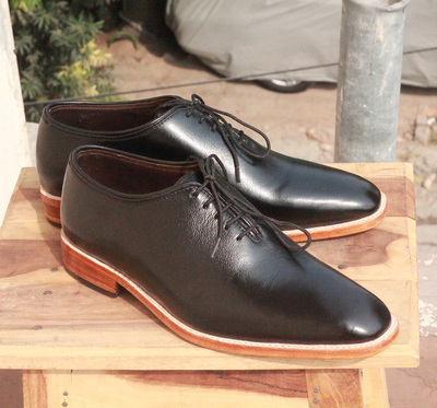 Men's Handmade Black Leather formal Shoes, Men's Lace Up Shoes