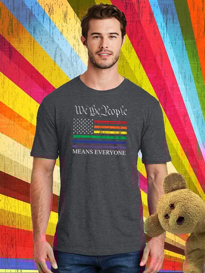 We the People Rainbow Flag, Dark Heather Grey T-shirt