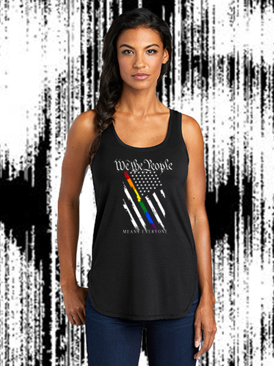 WTP Means Everyone B&W Flag Black Unisex Tank Top