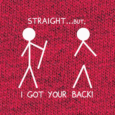 Straight, But I got your Back Antique Red T-shirt