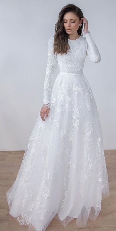 Noble White Wedding Dresses,Lace Wedding Dresses,Bridal Dresses,285