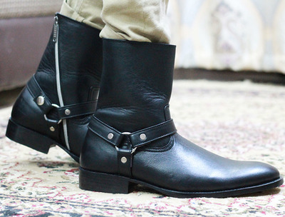 Men's Handmade Black Chelsea Boots, Ankle Chelsea Stylish Designer Boots for Men