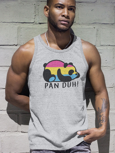 Pan Duh! Unisex Athletic Grey Tank Top