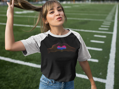 Love Hands Silhouette BI Baseball Shirt