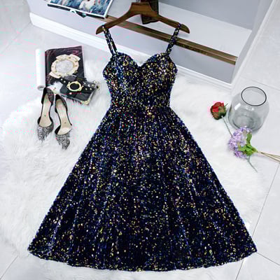 Sparkling sequins short prom dress party dress - Thumbnail 5