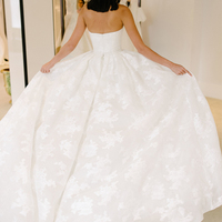 Gorgeous A-Line Strapless Open Back White Lace Wedding Dresses,Bridal Dresses 2019 - Thumbnail 1