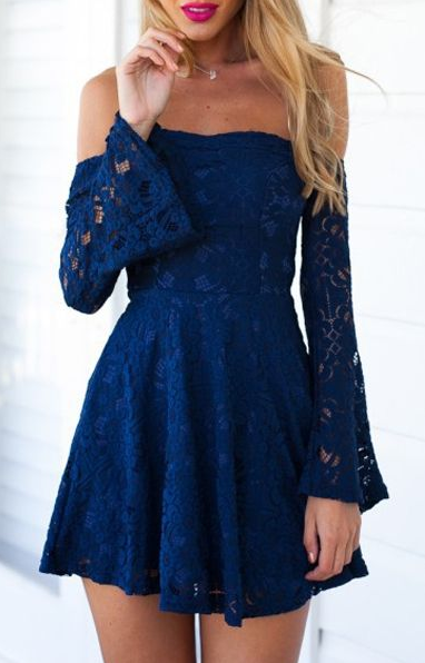 Sexy Backless Lace Mini Prom Dress,Cute Dress