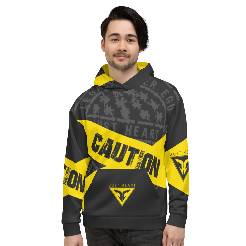Just Heart Caution sublimated hoodie