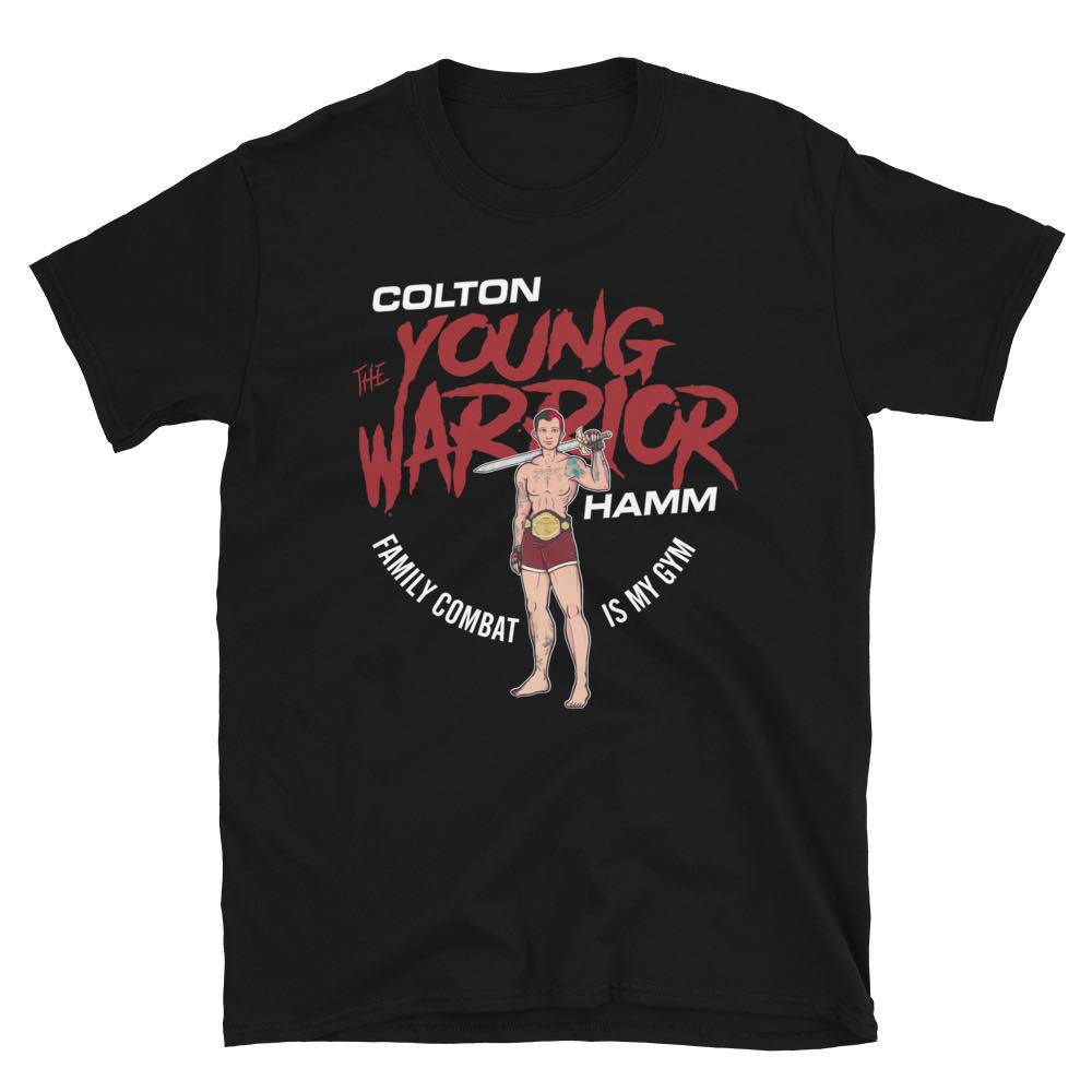 Colton Hamm Young Warrior graphic black tee