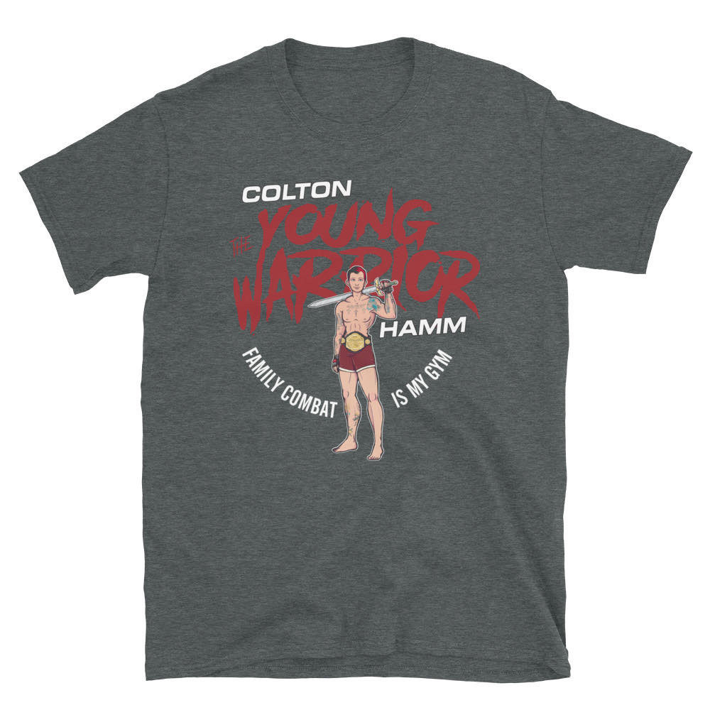 Colton Hamm Young Warrior graphic grey tee