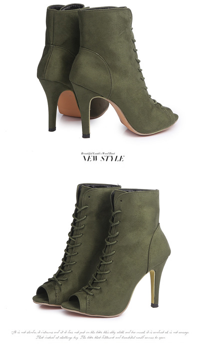 Roman lace-up sandals with stiletto heels G-3035