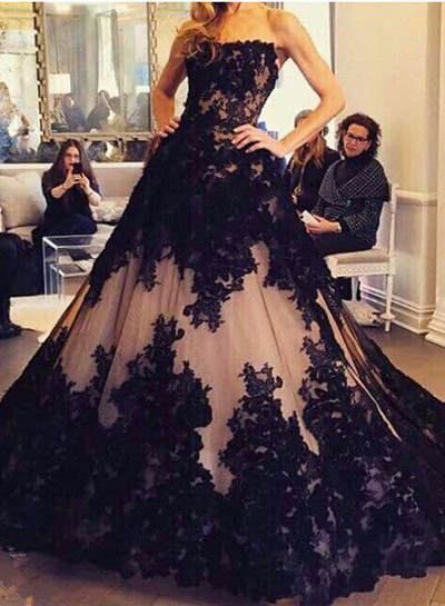 Wedding dresses,bridal gown,black wedding dress,lace wedding dress,gorgeous wedding dress,custom made wedding dress,319