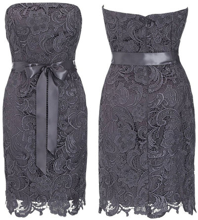 Strapless Lace Mother of the Bride Dresses with Sash