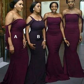 Off the Shoulder Mermaid Bridesmaid Dresses for Wedding