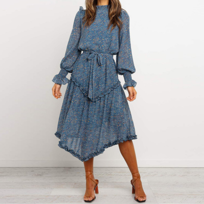 Sweet print long sleeve dress - Thumbnail 5