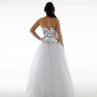 Simple Camo Wedding Dresses Cheap Sweetheart A Line Tulle Wedding Guest Dress Bridal Gowns Floor Length Zipper Bridesmaid Dress Long - Thumbnail 1