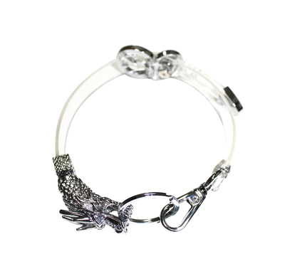 Lóng Choker ( Clear + Silver )