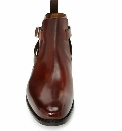 MEN'S NEW HANDMADE JODHPURS STYLE REAL LEATHER BROWN ANKLE BOOTS FOR MEN