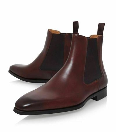 Handmade Men Maroon Chelsea leather boot, Men ankle leather boot, Men's boot