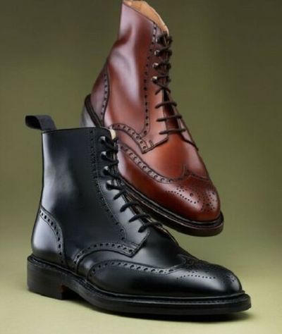 Handmade Men Brown leather ankle boots, Men's Black ankle boots 2 PAIR HOT SALE