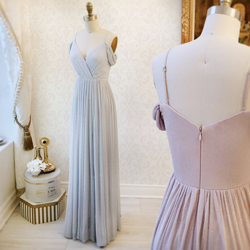 Simple prom dress, long evening dress